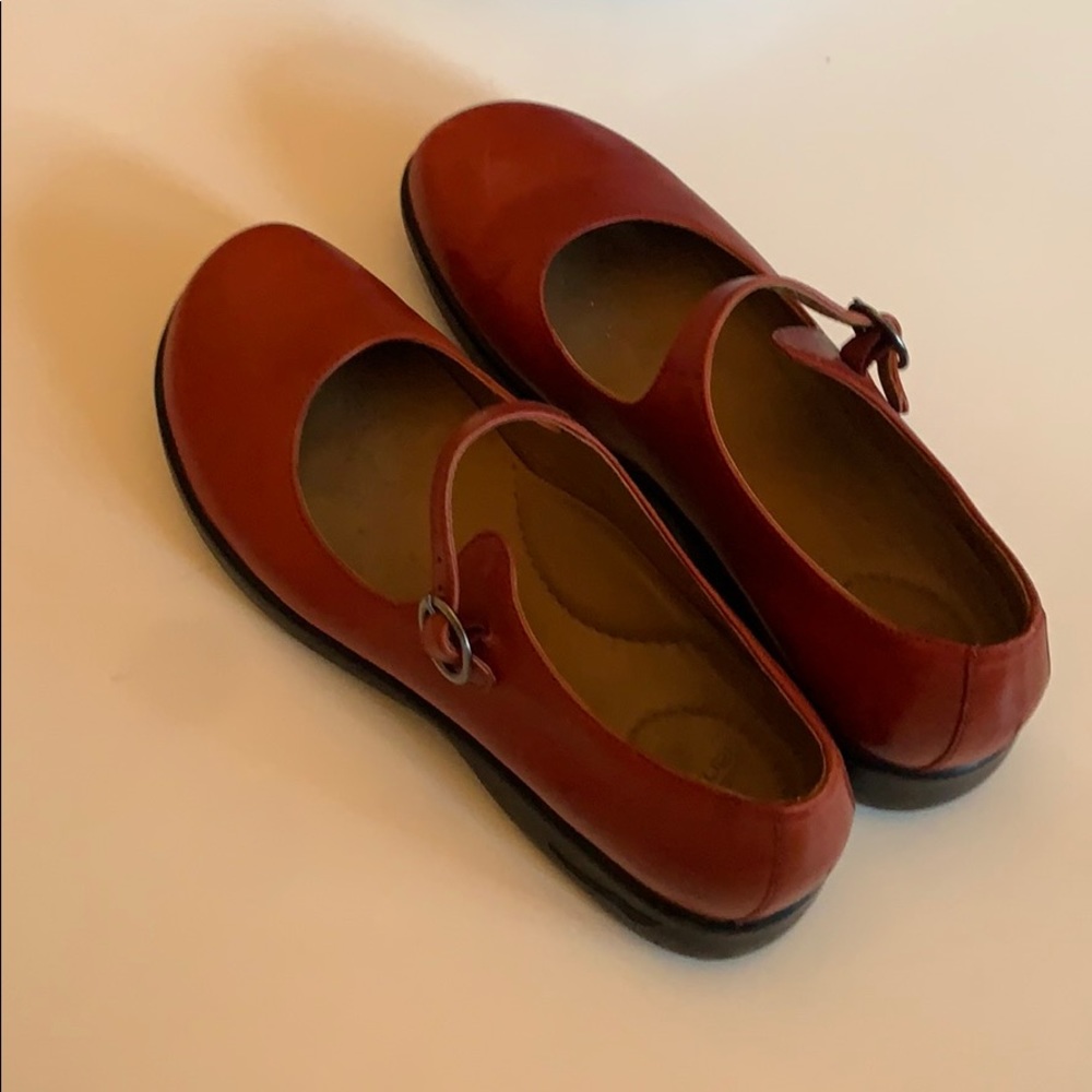 Red Dansko Mary-Jane Clogs